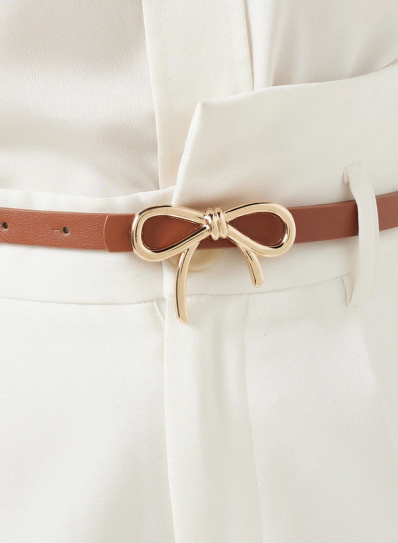 Ginger Bow Buckle Belt