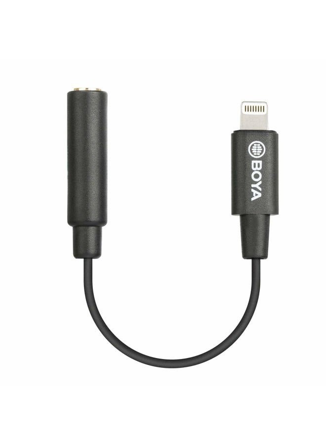 BOYA by-K3 3.5mm Female TRRS to Male Lightning Adapter Cable (6cm) - Image 1