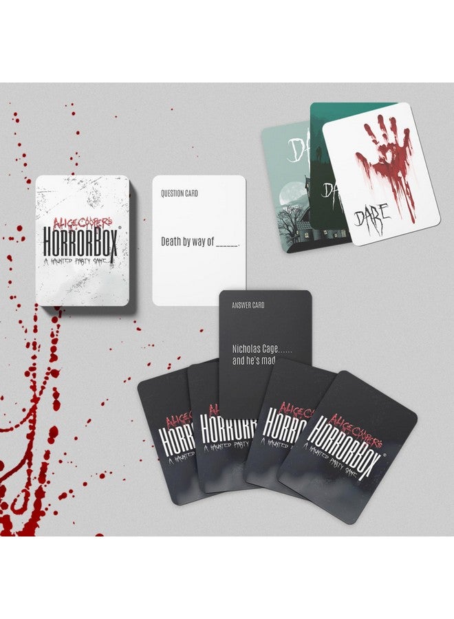 FITZ Alice Cooper's HorrorBox Horror Movie Party Game - Hilarious and Spooky Card Game for Parties, Family Game Night, and Fans of Scary Movies - Ages 14+, 4-10 Players - by Fitz Games - Image 3