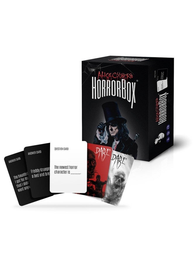 FITZ Alice Cooper's HorrorBox Horror Movie Party Game - Hilarious and Spooky Card Game for Parties, Family Game Night, and Fans of Scary Movies - Ages 14+, 4-10 Players - by Fitz Games - Image 2
