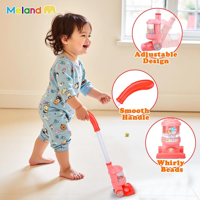 Meland Kids Cleaning Set - 8Pcs Toddler Broom and Toy Vacuum Cleaner, Pretend Play Children House Cleaning Toys, Christmas Birthday Gift for Girls and Boys - Image 2
