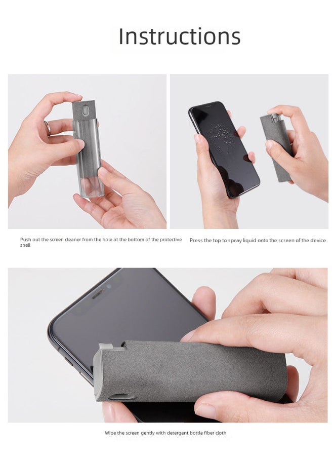 Generic - Mobile Phone Screen Cleaner Portable Spray Integrated Decontamination Bacteria Laptop Tablet Mobile Phone Wipe Cleaner-Color:12ml Of Replenisher - Image 1