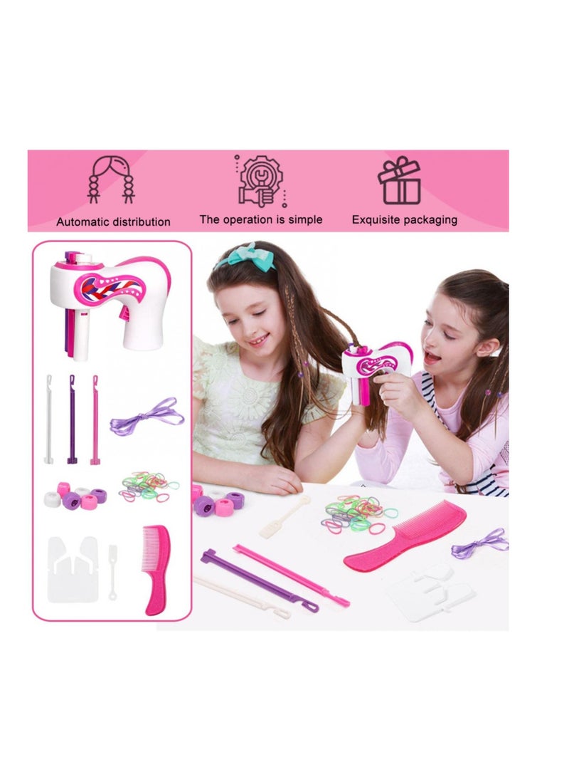 Excefore Automatic Hair Braiding Tool, Electric Hair Braider Hair Braiding Machine, Fashion Salon Toy Kits, Suitable for Kids Teen Girls DIY Hair Styling Salon Toy Kit, Batteries Not Included - Image 2