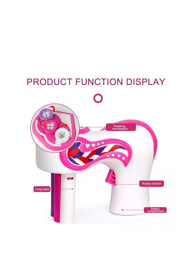 Excefore Automatic Hair Braiding Tool, Electric Hair Braider Hair Braiding Machine, Fashion Salon Toy Kits, Suitable for Kids Teen Girls DIY Hair Styling Salon Toy Kit, Batteries Not Included - Image 4