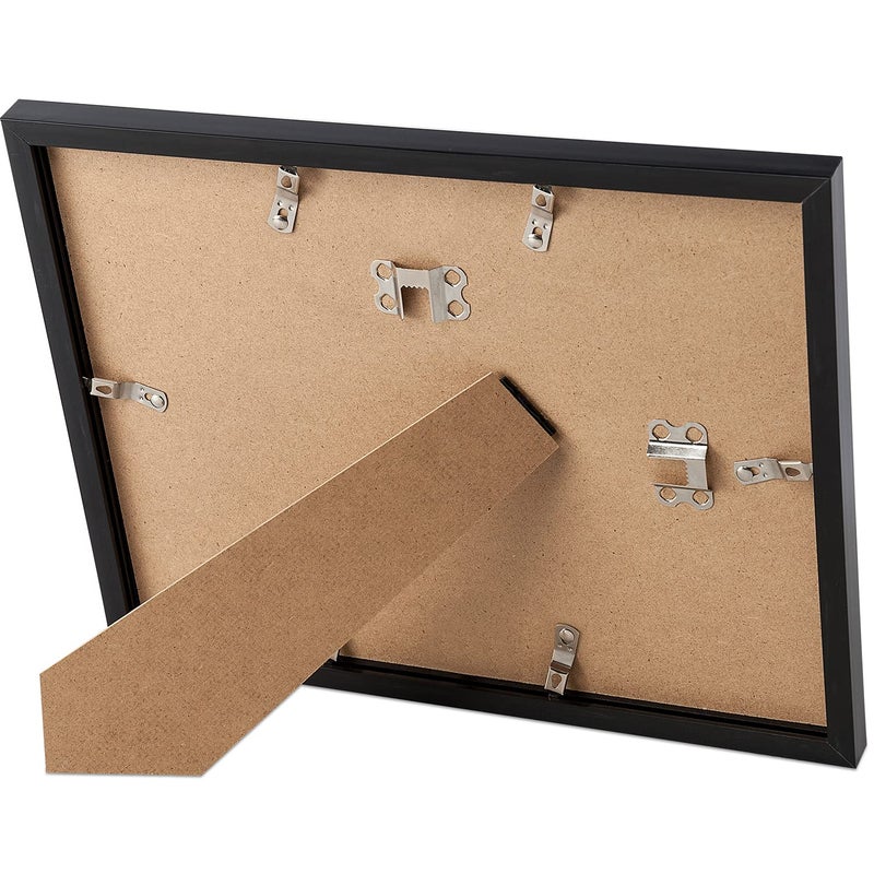 upsimples Certificate Frame with High Definition Glass, 8.5 by 11 Picture Diploma Document Frames for Wall and Tabletop, Black 5 Pack - Image 3