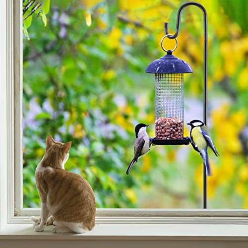 COCONUT Shepherd Hooks for Outdoor, 78 Inch Adjustable Bird Feeder Pole with 5 Prongs Base, Metal Shepherds Hook for Bird Feeder, Hummingbird Feeder, Wind Chime, Lantern, Bird House Outside - Image 2