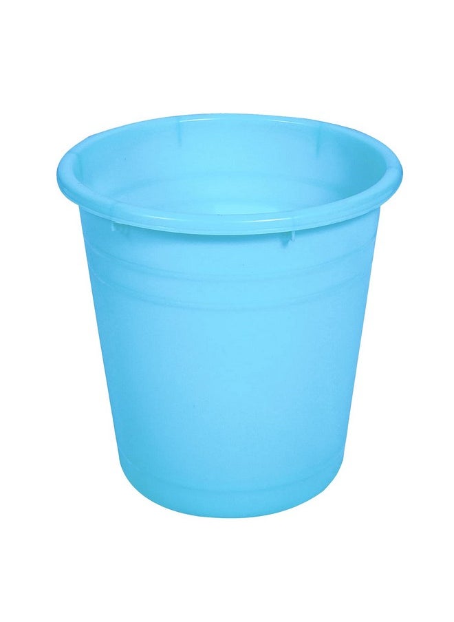 Kuber Industries Kuber Industries Plastic Dustbin|Portable Garbage Basket & Round Trash Can for Home,Kitchen,Office,College,10 Ltr.(Sky Blue)  - Image 1