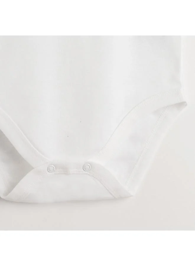 JUNE June Baby Basic Envelope Neck 2-Pack Short Sleeve Bodysuit White White