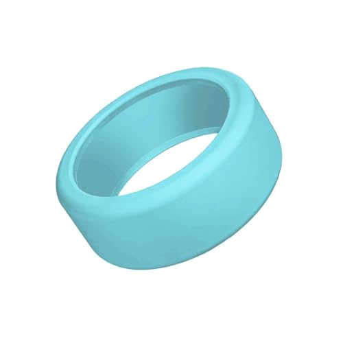 OJOS Silicone Ring Cover Compatible with Oura Ring Gen 3/ Gabit Ring, Round Ring Case Elastic Ring Protection Smart Ring Protector Sleeve Accessories (Cyan, Small for 6/7/8/9/10) - Image 1