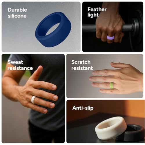 OJOS Silicone Ring Cover Compatible with Oura Ring Gen 3/ Gabit Ring, Round Ring Case Elastic Ring Protection Smart Ring Protector Sleeve Accessories (Cyan, Small for 6/7/8/9/10) - Image 2