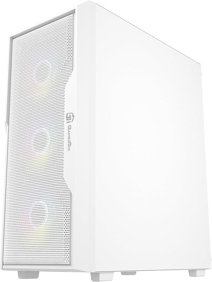 GamerTek Zenith MID Tower ATX Gaming Case - White - Image 1