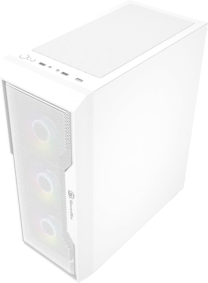 GamerTek Zenith MID Tower ATX Gaming Case - White - Image 2