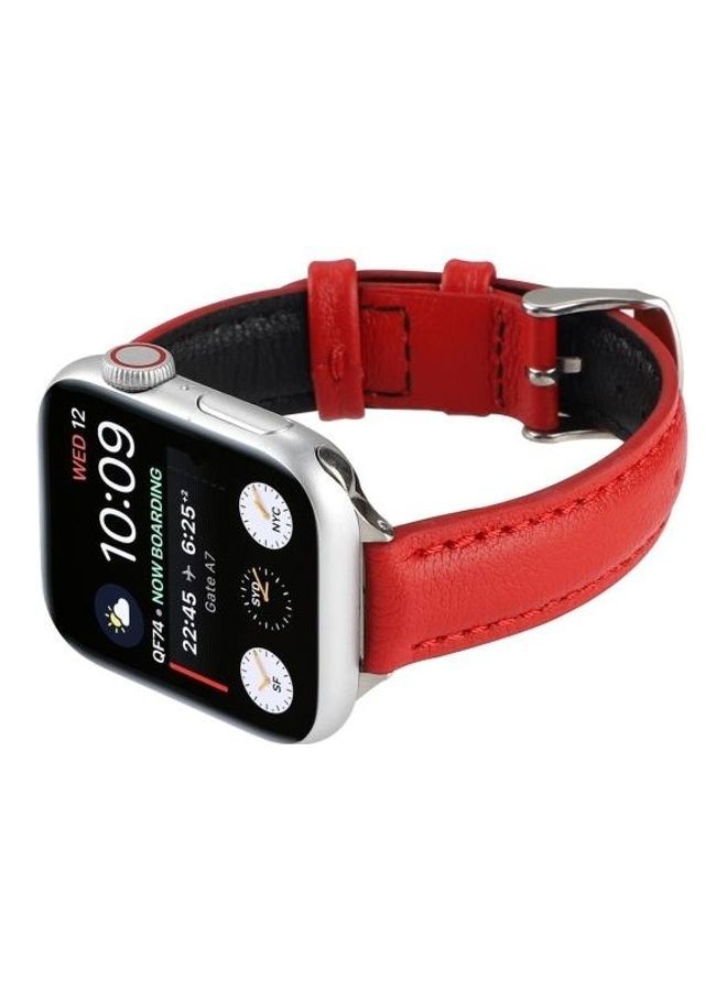 نيبمينينت سوار ساعة بديل بتصميم عرقي لسلسلة ساعات أبل 1/2/3/4/5/6/7/SE مقاس 38/40/41 مم أحمر - Image 3