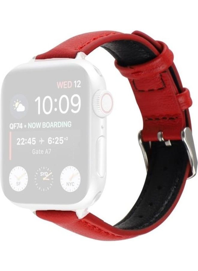 نيبمينينت سوار ساعة بديل بتصميم عرقي لسلسلة ساعات أبل 1/2/3/4/5/6/7/SE مقاس 38/40/41 مم أحمر - Image 1