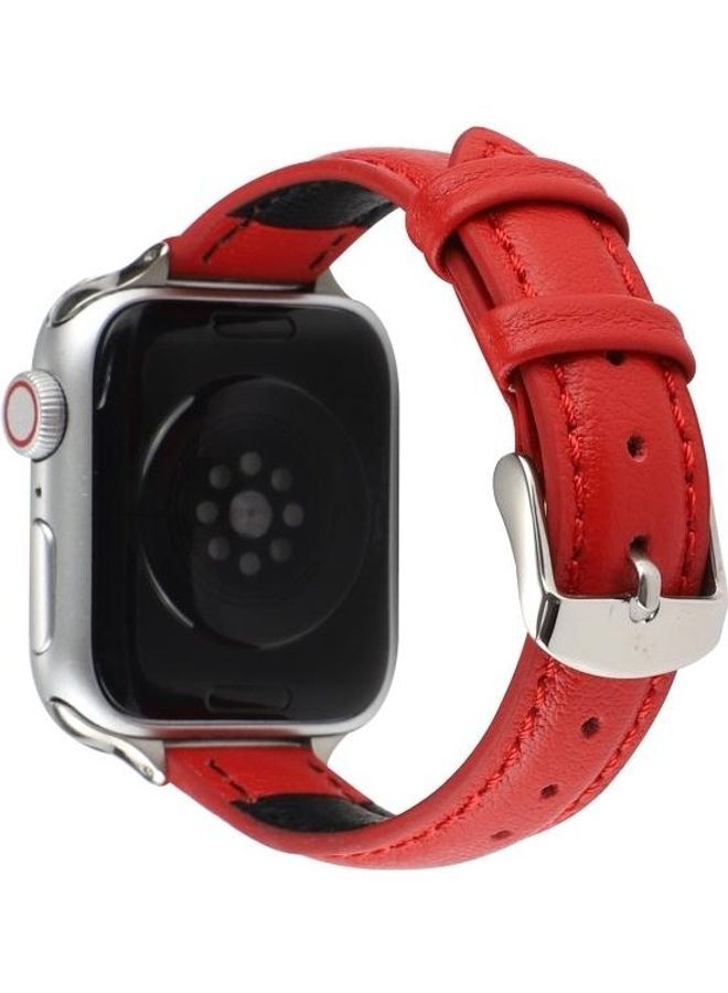 نيبمينينت سوار ساعة بديل بتصميم عرقي لسلسلة ساعات أبل 1/2/3/4/5/6/7/SE مقاس 38/40/41 مم أحمر - Image 4