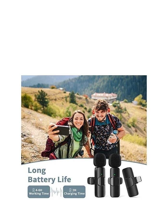 K8 ميكروفون لاسلكي 2.4 جيجاهرتز 2 في 1 رقمي صغير ومشبك تسجيل محمول مع جهاز استقبال لأجهزة - أيفون - Image 4