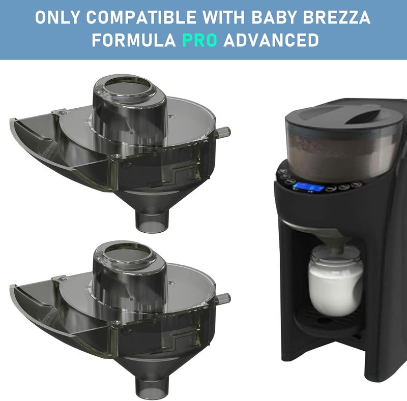 Baby Formula Dispenser Replacement Funnel Compatible with Baby Brezza Formula Pro Advanced and Pro Advanced WiFi Models ONLY, Replacement Funnel & Cover, NOT Fit Formula Pro Mini Mixer Machine, 2-Set - Image 5
