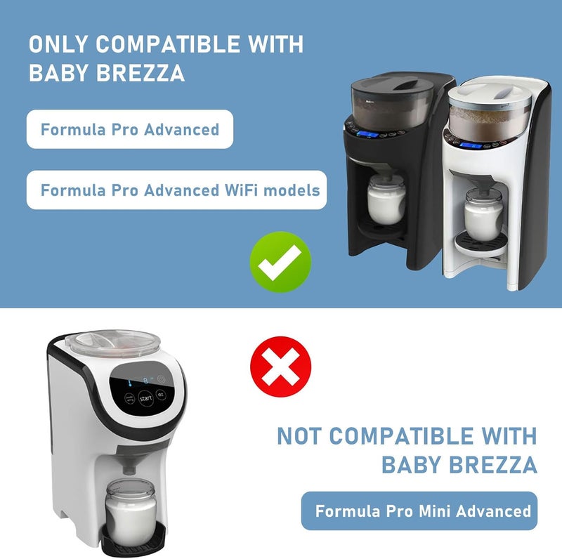 Baby Formula Dispenser Replacement Funnel Compatible with Baby Brezza Formula Pro Advanced and Pro Advanced WiFi Models ONLY, Replacement Funnel & Cover, NOT Fit Formula Pro Mini Mixer Machine, 2-Set - Image 3