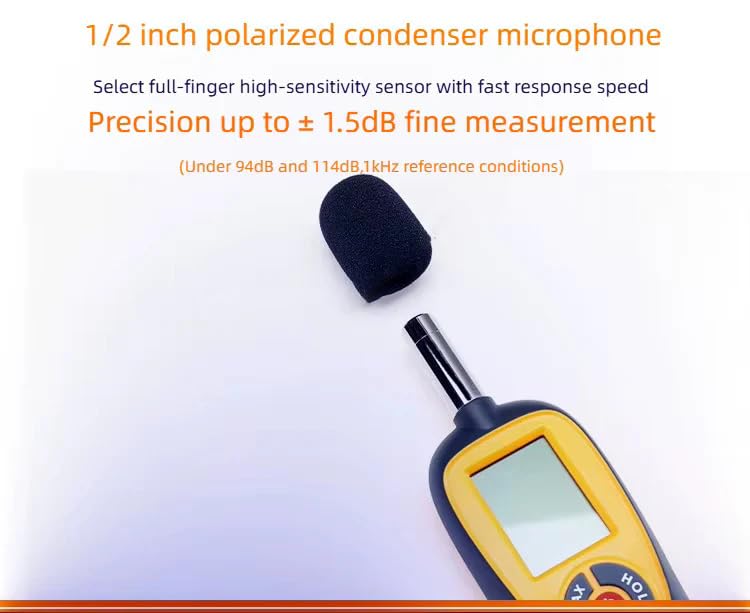 LABART Digital Sound Level Meter Certificate included- Noise Meter with LCD Display, Measurement Range 30-130 dB SPL, Accurate Decibel Reader SLM-100 - Image 4