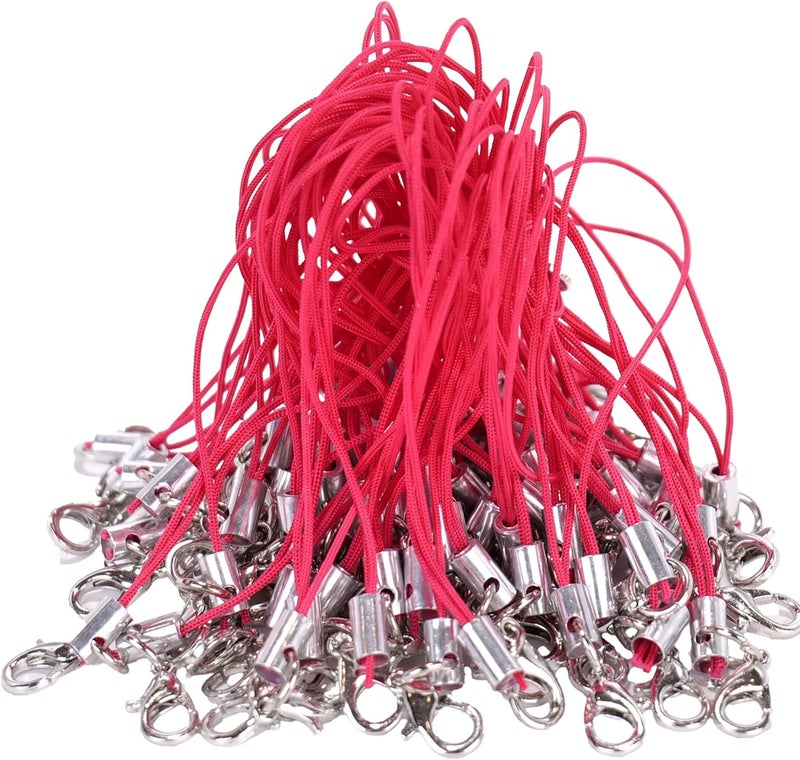 Mini-Factory 100PCS DIY Charm Straps with Lobster Clasp Colorful Lanyard Cords for Phone Charms, USB Drives, Keychains, Jewelry Making, Crafts, Purse & Name Tag Accessories - Image 1