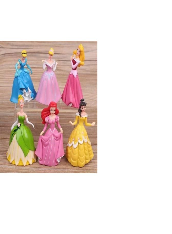 XiuWoo 6pcs Princess Dream World Doll Cake Decoration Micro Landscape Desktop display 15centimeter - Image 1