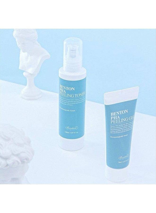 Benton - PHA Peeling Toner 150ml (5.07 fl.oz.) - AHA & BHA Facial Exfoliation Toner Without Skin Irritation, Hydrating & Soothing for Sensitive Skin - Image 1