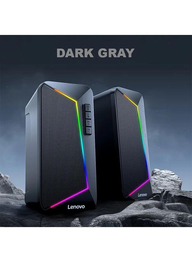Lenovo SC3301 Dark Gray Wired Speaker 32W Peak Power HIFI Sound RGB Lighting EQ Modes - Image 1