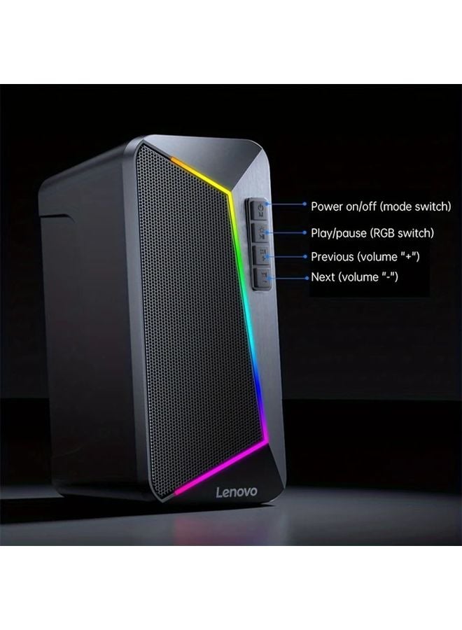 Lenovo SC3301 Dark Gray Wired Speaker 32W Peak Power HIFI Sound RGB Lighting EQ Modes - Image 5