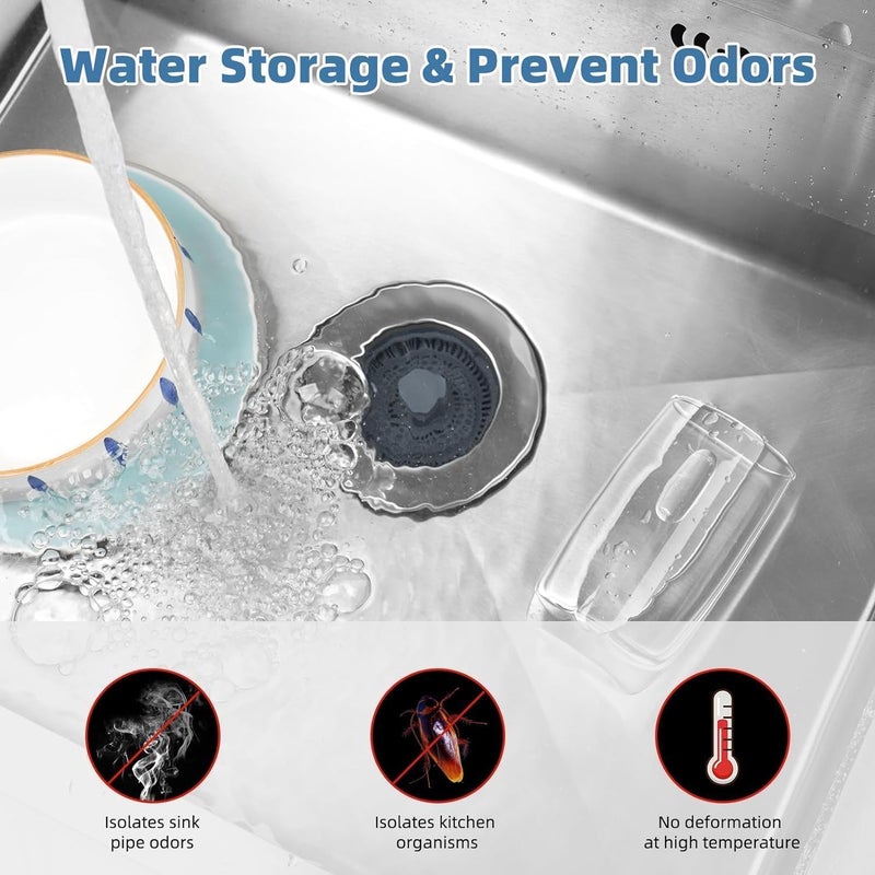 LOGAN INFOTECH 3 in 1 Kitchen Sink Drain Strainer - Stopper Set, Stainless Steel Kitchen Sink Stopper, Pop Up Anti-Clogging Sink Strainer Basket Filter for US Standard 3-1/2 Inch Kitchen Drain - Image 2