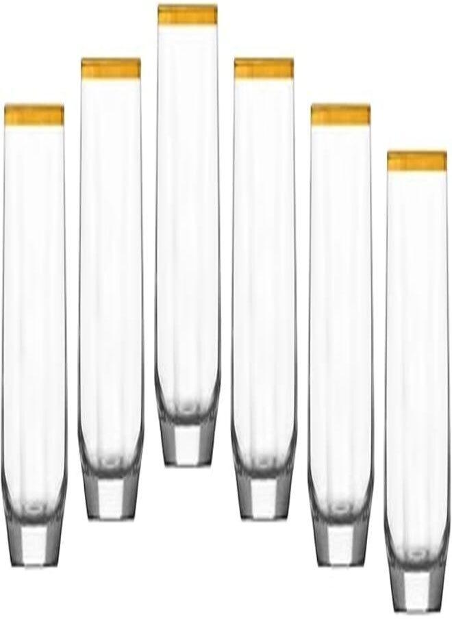 segaey Diamond gold rim drinking cup set, 6 pcs 