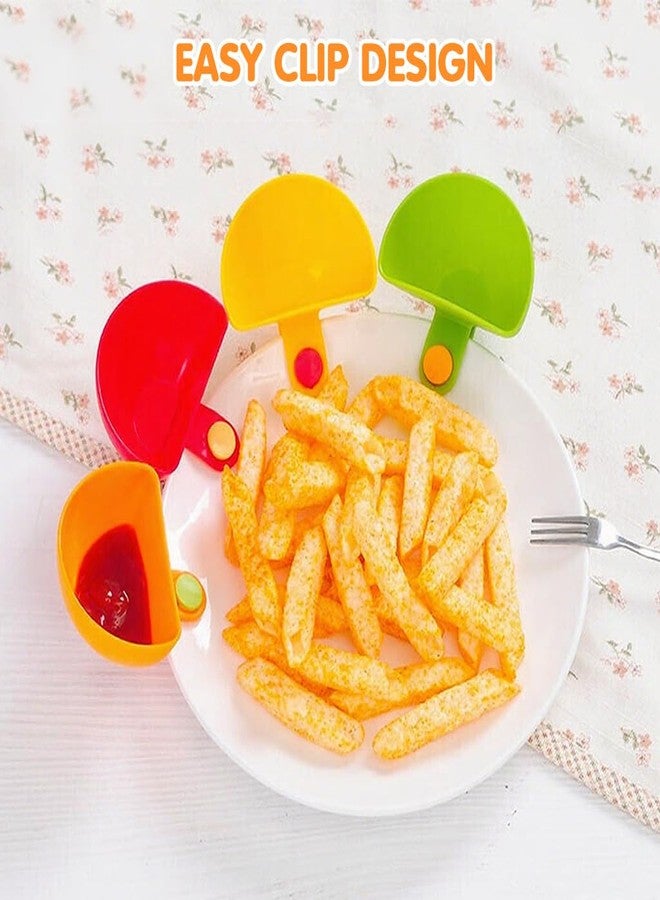 Supvox® Chutney Bowl - 4 Pcs Dip Bowls Mini Sauce Salt Vinegar Sugar Flavor Spices Dip Container Bowl, Multicolor - Image 4