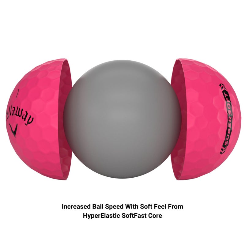 Callaway Golf Supersoft Golf Balls (2023 Version, Pink) - Image 3