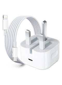 iPhone 20W Fast Charger | USB C Wall Fast Charger with USB C to Lightning Cable Compatible with iPhone 14/14 Pro/14 Pro Max/13/12/SE2020/11/XR/XS Max/X/iPad