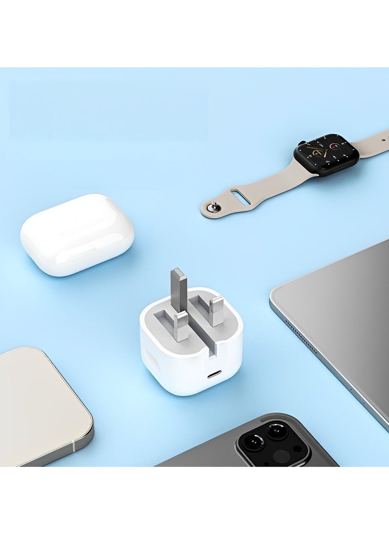 Femca - iPhone 20W Fast Charger | USB C Wall Fast Charger with USB C to Lightning Cable Compatible with iPhone 14/14 Pro/14 Pro Max/13/12/SE2020/11/XR/XS Max/X/iPad - Image 1