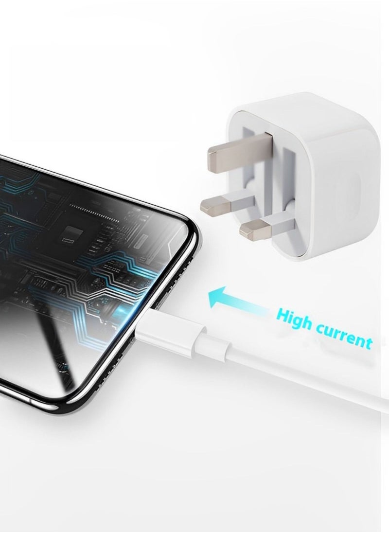 Femca - iPhone 20W Fast Charger | USB C Wall Fast Charger with USB C to Lightning Cable Compatible with iPhone 14/14 Pro/14 Pro Max/13/12/SE2020/11/XR/XS Max/X/iPad - Image 1