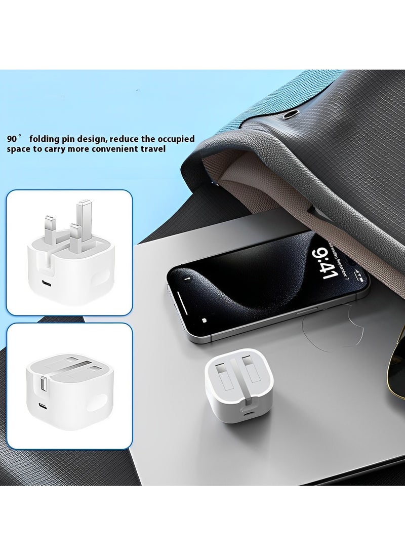 Femca - iPhone 20W Fast Charger | USB C Wall Fast Charger with USB C to Lightning Cable Compatible with iPhone 14/14 Pro/14 Pro Max/13/12/SE2020/11/XR/XS Max/X/iPad - Image 1
