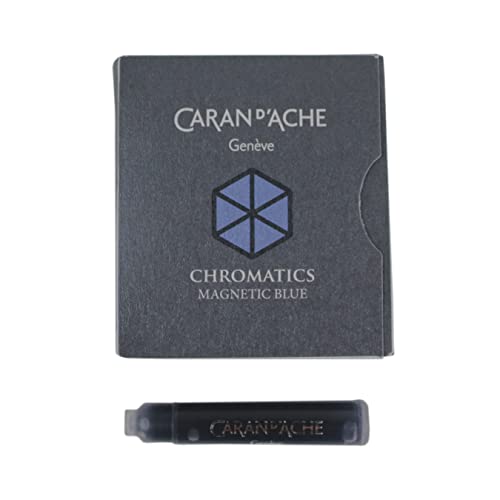 Caran d'Ache CD8021.149 Ink Cartridges - Magnetic Blue (Pack of 6) - Image 2