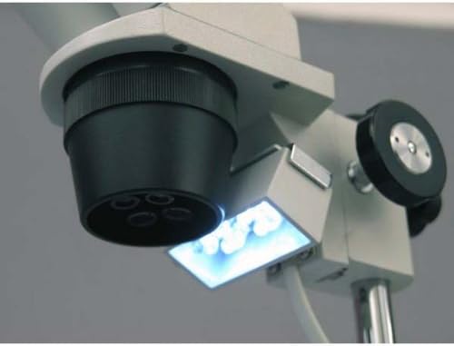 AmScope AmScope SE305RPZLED ForwardMounted Binocular Stereo Microscope WF10x and WF20x Eyepieces 10X20X30X60X Magnification 1X and 3X Objectives Upper and Lower LED Lighting Reversible BlackWhite Stage Plate Pillar Stand 120V or BatteryPowered  - Image 5