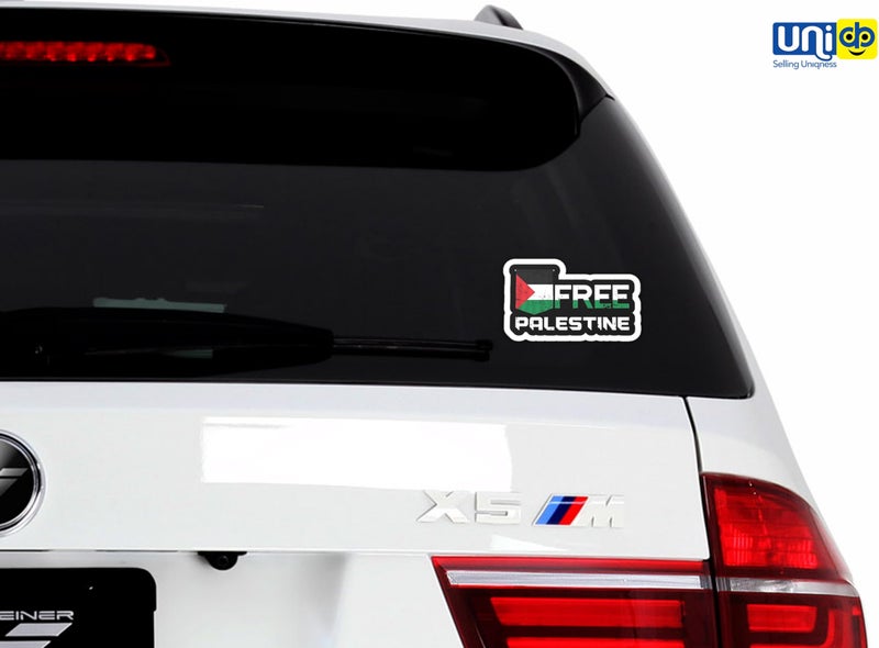 UNIq Free Palestine Flag Sticker Gaza Flags Decal Support Freedom of Palestinians Stickers,Vinyl Waterproof Sticker - Cars Windows Bumpers Laptops Walls Cups Decorative Use (9x6 CM)-Self-Adhesive - Image 4