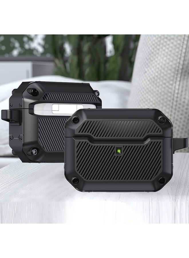 Raxoom Case Cover Shield Armor Shield Armor Waterproof Wireless Earphone Protective Case For AirPods Pro Black