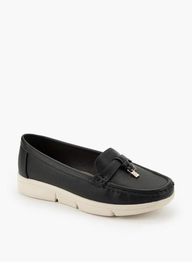 Flora Bella By Shoexpress Textured School Moccasins