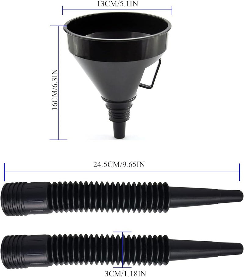 Inditrust 2 in 1 Plastic Funnel Can Spout for Oil | Water | Fuel | Petrol | Diesel | Gasoline for Cars | Bikes | Trucks Affordable fast purchase options - Image 4