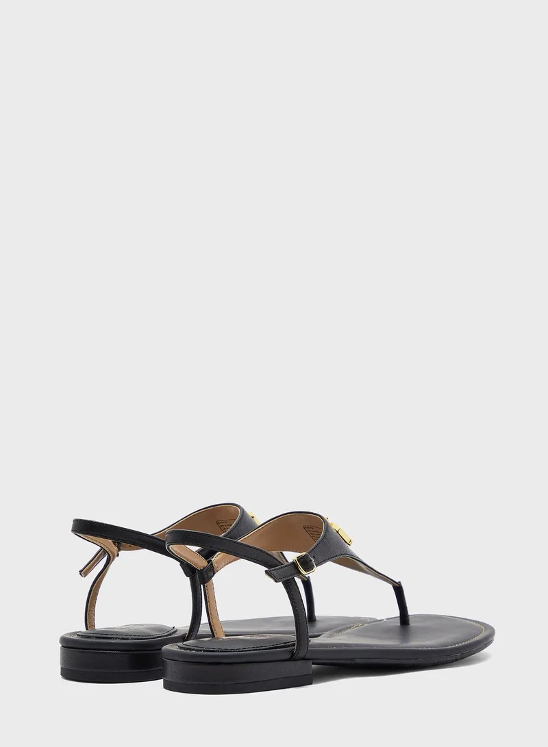 Lauren Ralph Lauren Burnished Slingback Sandals