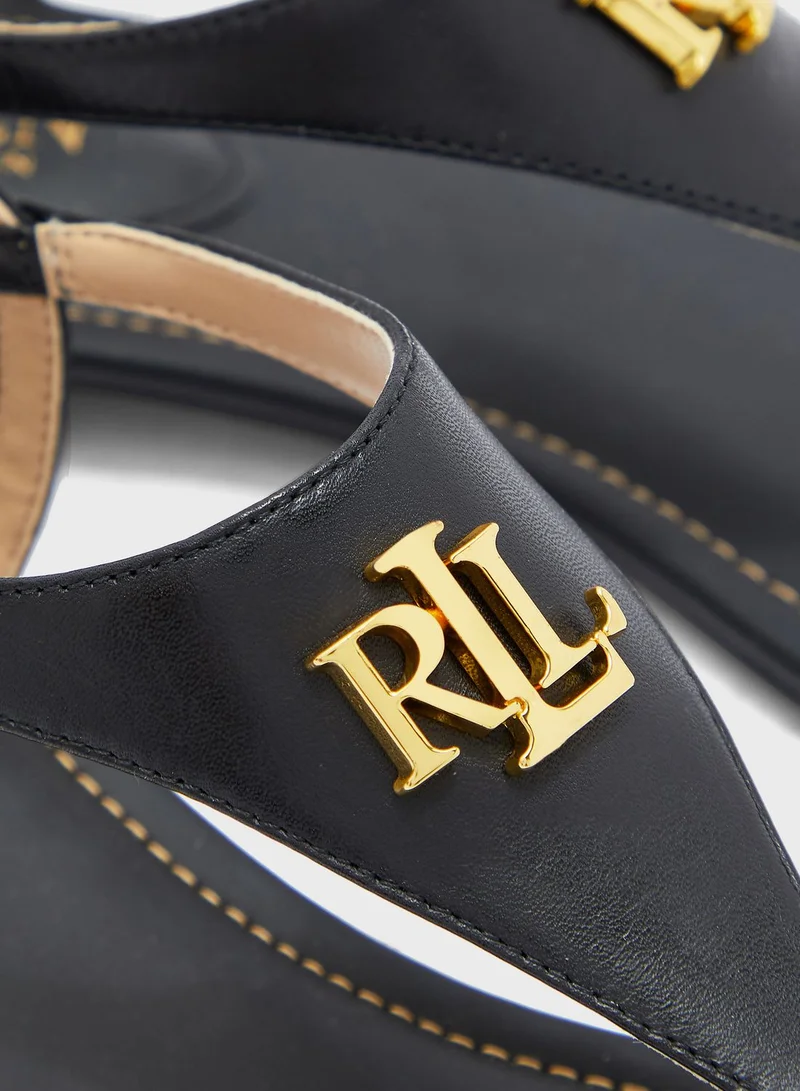 Lauren Ralph Lauren Burnished Slingback Sandals