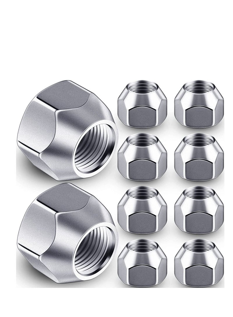 SYOSI 1/2 20 Inch Trailer Lug Nuts 10 Pieces 509 Tire Lugs Wheel Nuts Wheel Trailer Lugs Tire Acorn Nut Silver Lug Nuts Open End Finish Lug Nuts for Trailers Tire Wheel Tire Screw Iron Rim Tire Nut  - Image 1