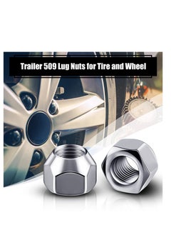 SYOSI 1/2 20 Inch Trailer Lug Nuts 10 Pieces 509 Tire Lugs Wheel Nuts Wheel Trailer Lugs Tire Acorn Nut Silver Lug Nuts Open End Finish Lug Nuts for Trailers Tire Wheel Tire Screw Iron Rim Tire Nut  - Image 5