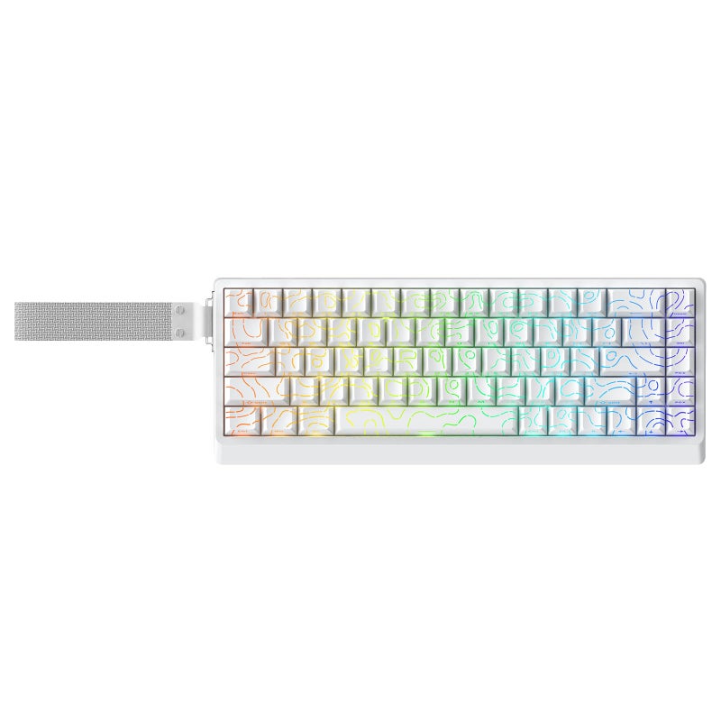 IROK ND68PRO 68 Keys Wired Magnetic Switch Keyboard, 0.001MM RT Accuracy, 8KHZ Polling Rate/Latency As 0.08MS/256KHZ Single Key Scan Rate/ARGBï¼ŒHot Swappable,Gasket Structure Gaming Keyboard(White) - Image 1