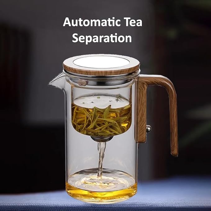 Bandai Magical Tea Pot  Glass Teapot With Removable Infuser  HeatResistant Clear Kettle For Loose Leaf  Herbal Tea 520Ml - Image 2