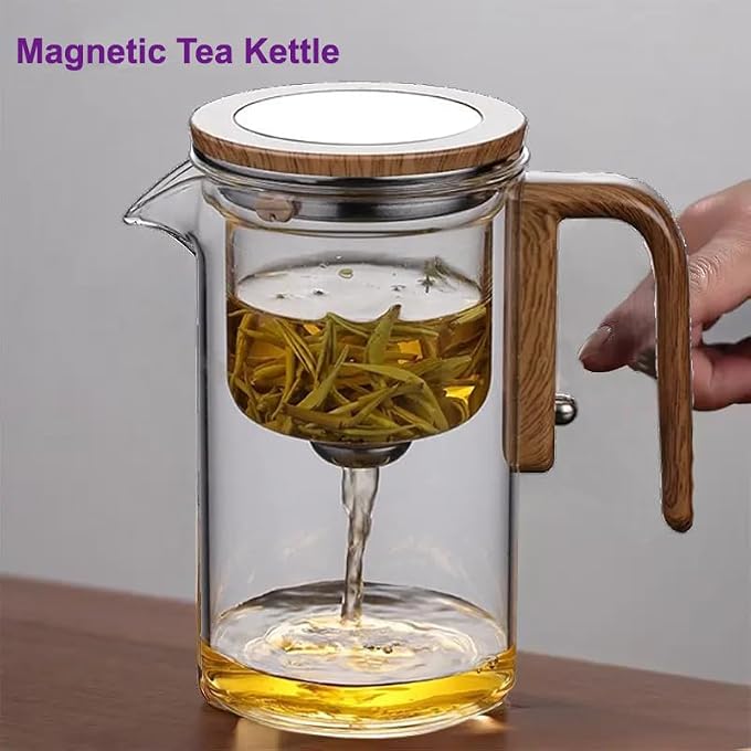 Bandai Magical Tea Pot  Glass Teapot With Removable Infuser  HeatResistant Clear Kettle For Loose Leaf  Herbal Tea 520Ml - Image 3