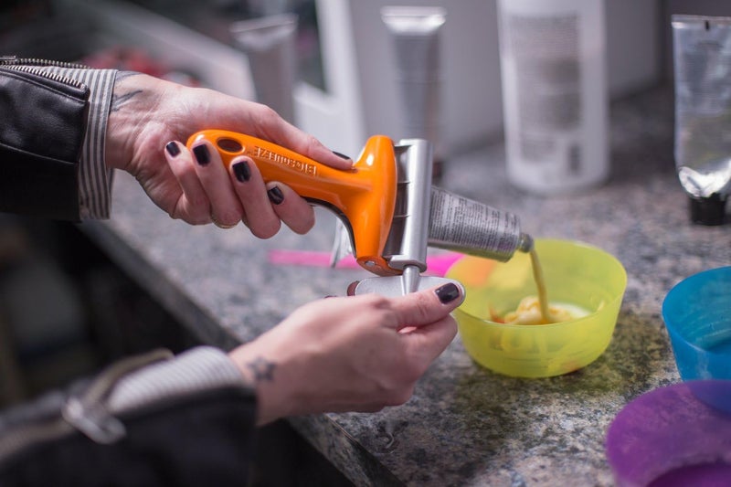 Big Squeeze Tube Squeezing Tool – Waste Less, Save More – Professional-Grade Metal Tube Squeezer, Ideal for Artists and Stylists – Works with Paint, Hair Dye, Prescription Creams, Cosmetics (Orange) - Image 2